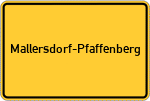 Place name sign Mallersdorf-Pfaffenberg