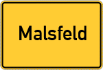 Place name sign Malsfeld