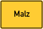Place name sign Malz