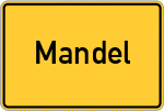 Place name sign Mandel