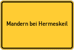 Place name sign Mandern bei Hermeskeil