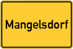 Place name sign Mangelsdorf, Jerichower Land
