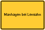 Place name sign Manhagen bei Lensahn