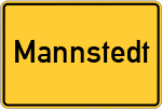 Place name sign Mannstedt