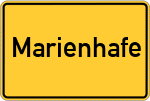 Place name sign Marienhafe