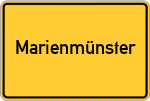 Place name sign Marienmünster