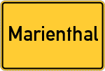 Place name sign Marienthal, Vorpommern