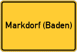 Place name sign Markdorf (Baden)