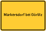 Place name sign Markersdorf bei Görlitz