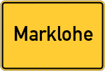 Place name sign Marklohe