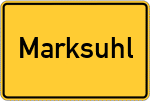 Place name sign Marksuhl