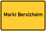 Place name sign Markt Berolzheim