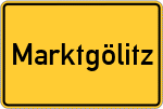 Place name sign Marktgölitz