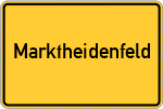 Place name sign Marktheidenfeld