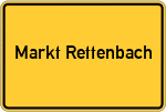 Place name sign Markt Rettenbach