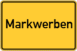 Place name sign Markwerben