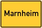 Place name sign Marnheim, Pfalz