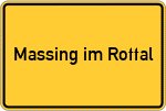 Place name sign Massing im Rottal