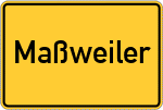 Place name sign Maßweiler
