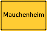 Place name sign Mauchenheim