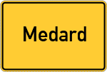 Place name sign Medard