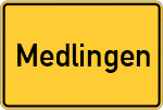 Place name sign Medlingen