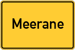 Place name sign Meerane