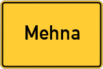 Place name sign Mehna