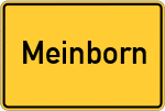 Place name sign Meinborn