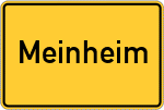 Place name sign Meinheim
