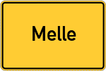 Place name sign Melle, Wiehengeb