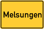 Place name sign Melsungen