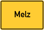 Place name sign Melz