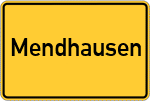 Place name sign Mendhausen