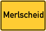 Place name sign Merlscheid