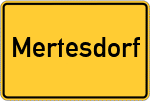Place name sign Mertesdorf