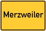 Place name sign Merzweiler