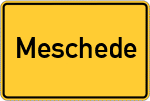 Place name sign Meschede