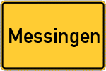 Place name sign Messingen
