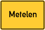 Place name sign Metelen