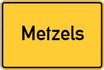 Place name sign Metzels