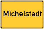 Place name sign Michelstadt