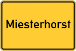 Place name sign Miesterhorst