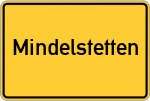 Place name sign Mindelstetten