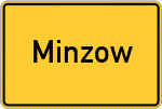 Place name sign Minzow