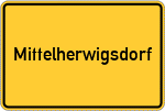 Place name sign Mittelherwigsdorf