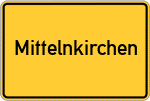 Place name sign Mittelnkirchen