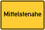 Place name sign Mittelstenahe