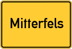 Place name sign Mitterfels