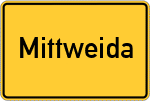 Place name sign Mittweida